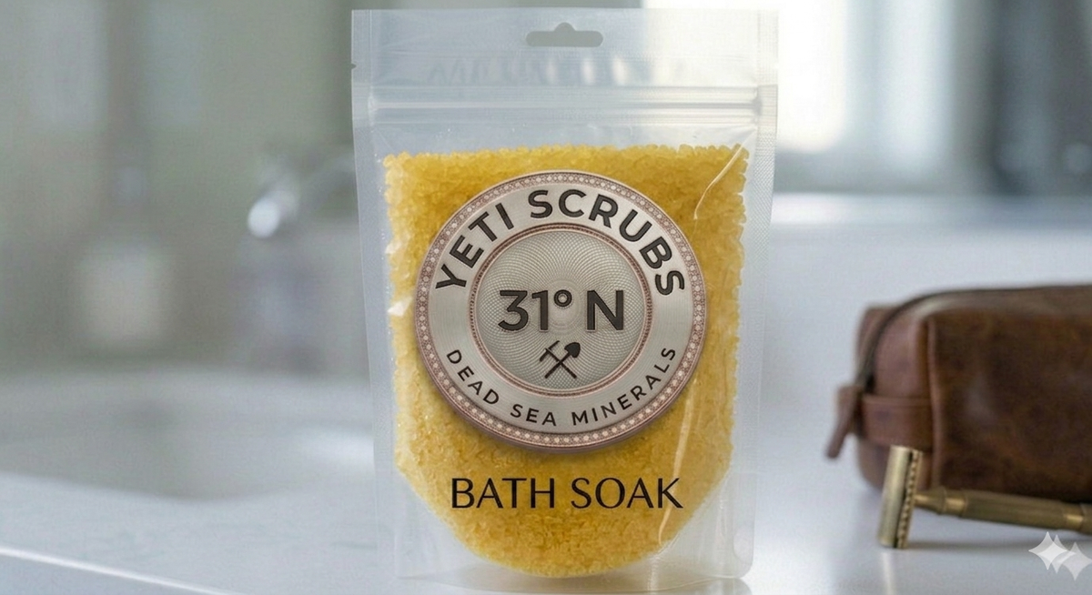 Yeti Scrubs mineral bath soak in signature scents
